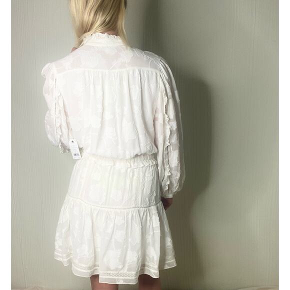 JOIE Adel B White Eyelet Lace Long Sleeve Cotton Dress US SMALL NWT $378 - Picture 8 of 16